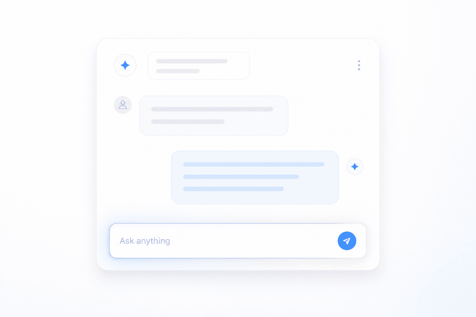 A branded chat assistant answering a customer question
