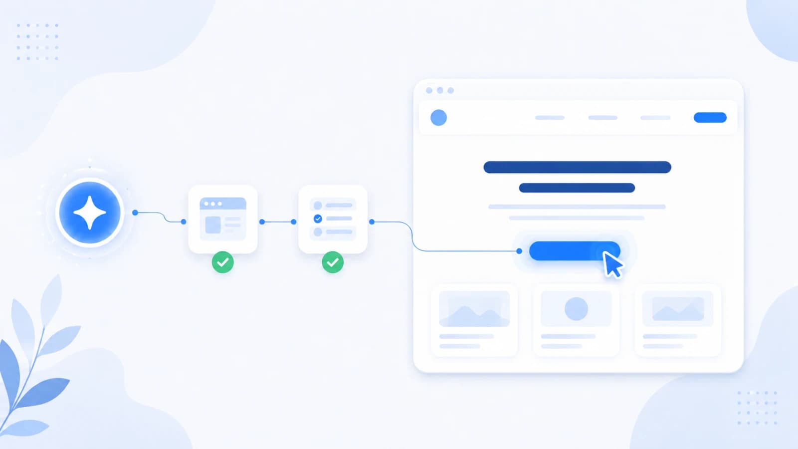 An AI agent completing a booking on a business website on a customer's behalf